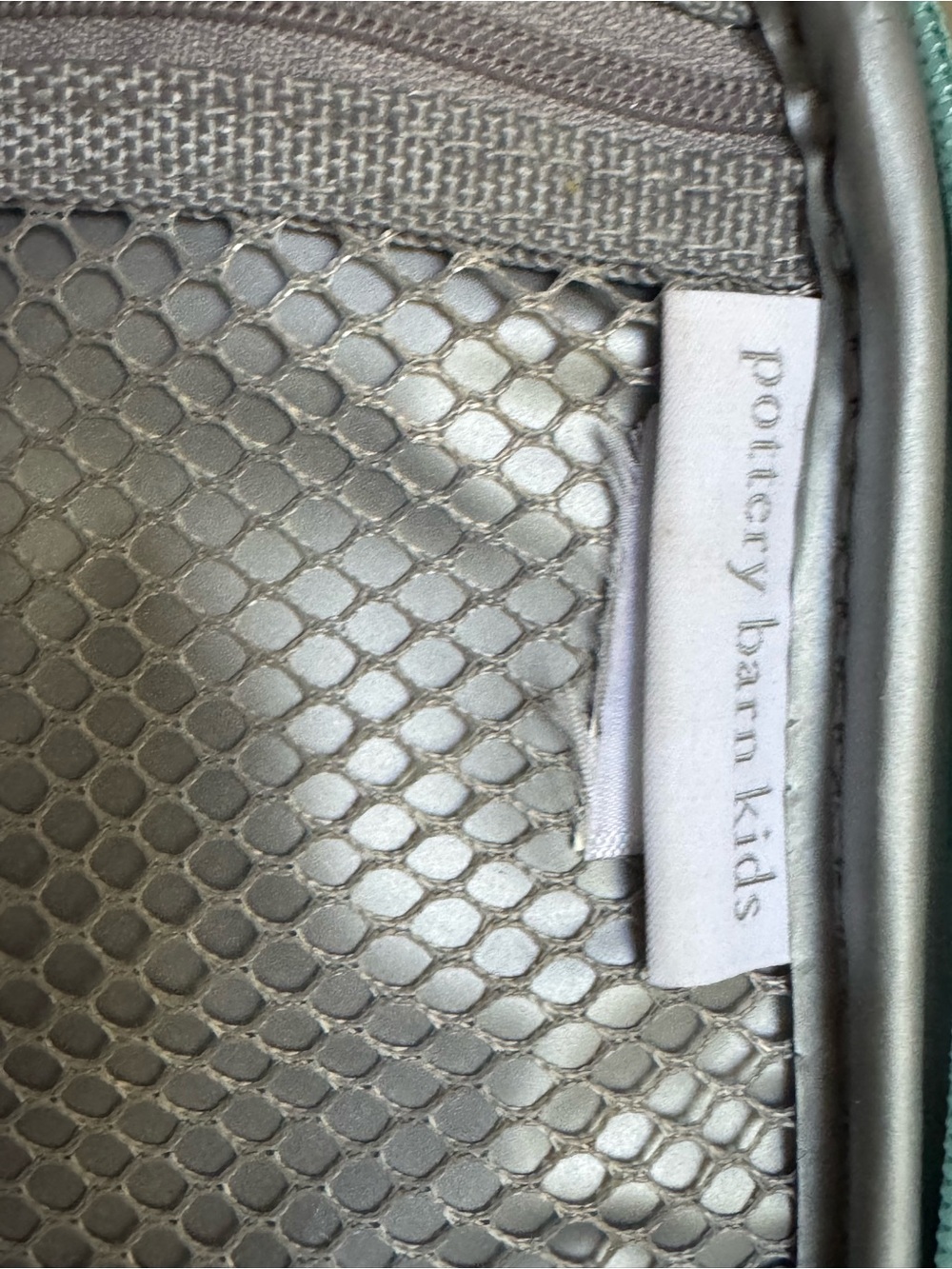Pottery Barn Kids Lavender Dinosaur Crossbody with Mint Trim - Picture 8 of 9